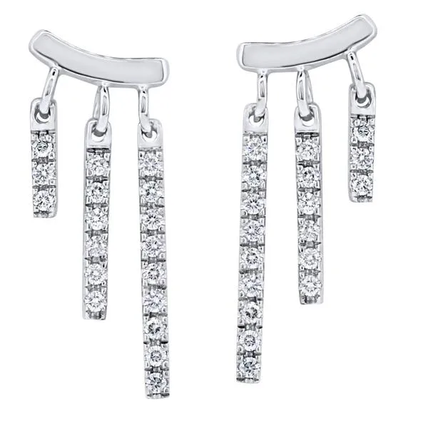 Additif BO en or blanc serti de diamants.