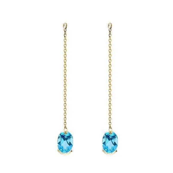 Additif pour Boucles d'oreilles en or jaune et topaze