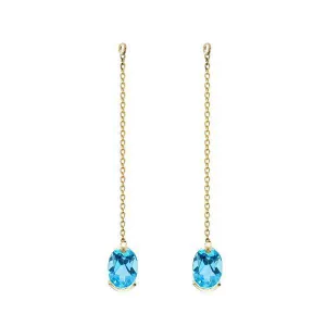 Additif pour Boucles d'oreilles en or jaune et topaze