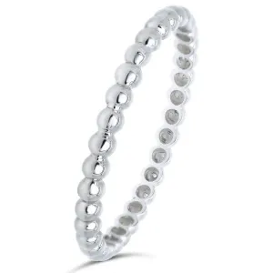 Alliance boules 2 mm en or blanc 18 carats