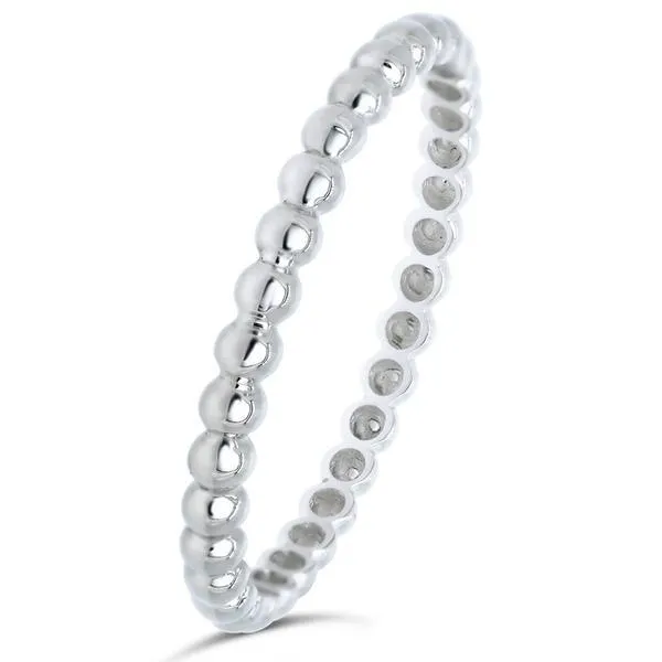 Alliance boules 2 mm en or blanc 18 carats
