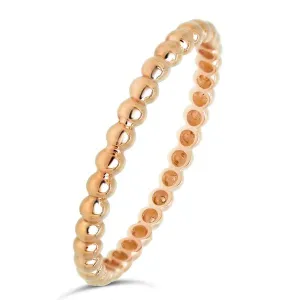 Alliance boules 2 mm en or rose 18 carats