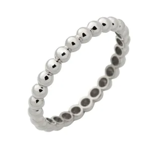 Alliance boules en or blanc 18 carats