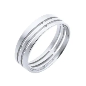Alliance en or blanc 18 carats ajoure