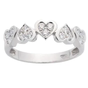 Alliance en or blanc sertie de diamants.