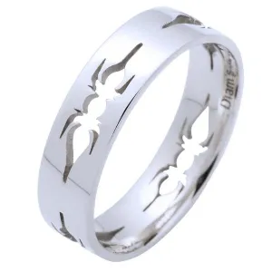 Alliance flche faitire en or blanc 18 carats