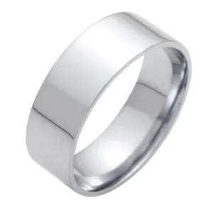 Alliance ruban 7 mm en or blanc 18 carats
