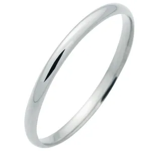 Alliance ruban bombe en or blanc largeur 2 mm.