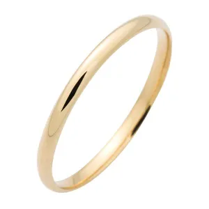Alliance ruban bombe or jaune 18 carats.