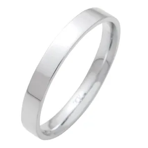 Alliance ruban en or blanc largeur : 3 mm.