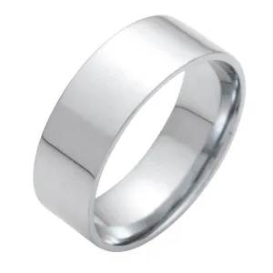 Alliance ruban en or blanc largeur 7 mm