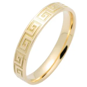 Alliance ruban en or jaune 18 carats largeur 3.5mm