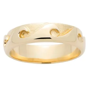 Alliance surf satine or jaune 18 carats