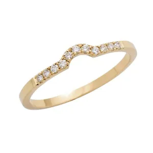 Allioance en or jaune sertie de diamants