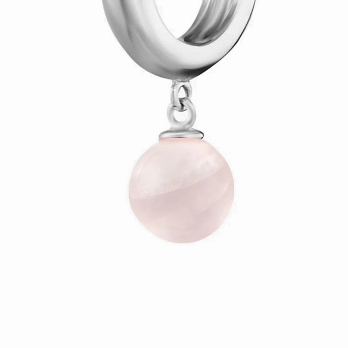 Angel Whisperer Rose Quartz Hoop Earrings ERE-RQ-CR