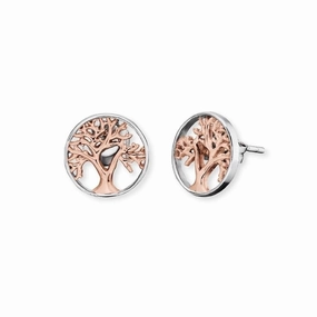 Angel Whisperer Silver Tree of Life Stud Earrings ERE-LILTREE-BICOR