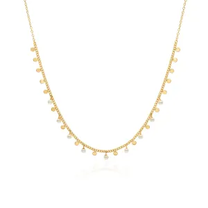Anna Beck Circle Charm and Pearl Necklace