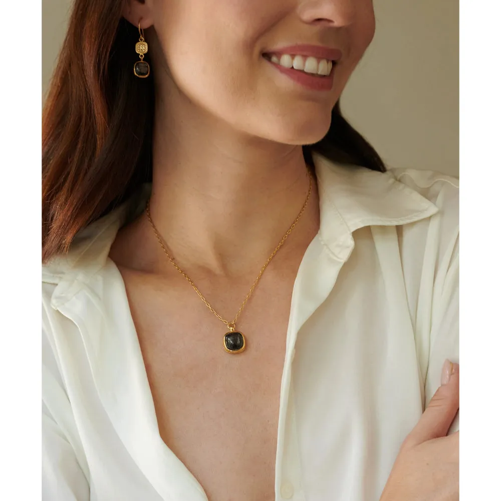 Anna Beck Hypersthene Cushion Pendant Necklace