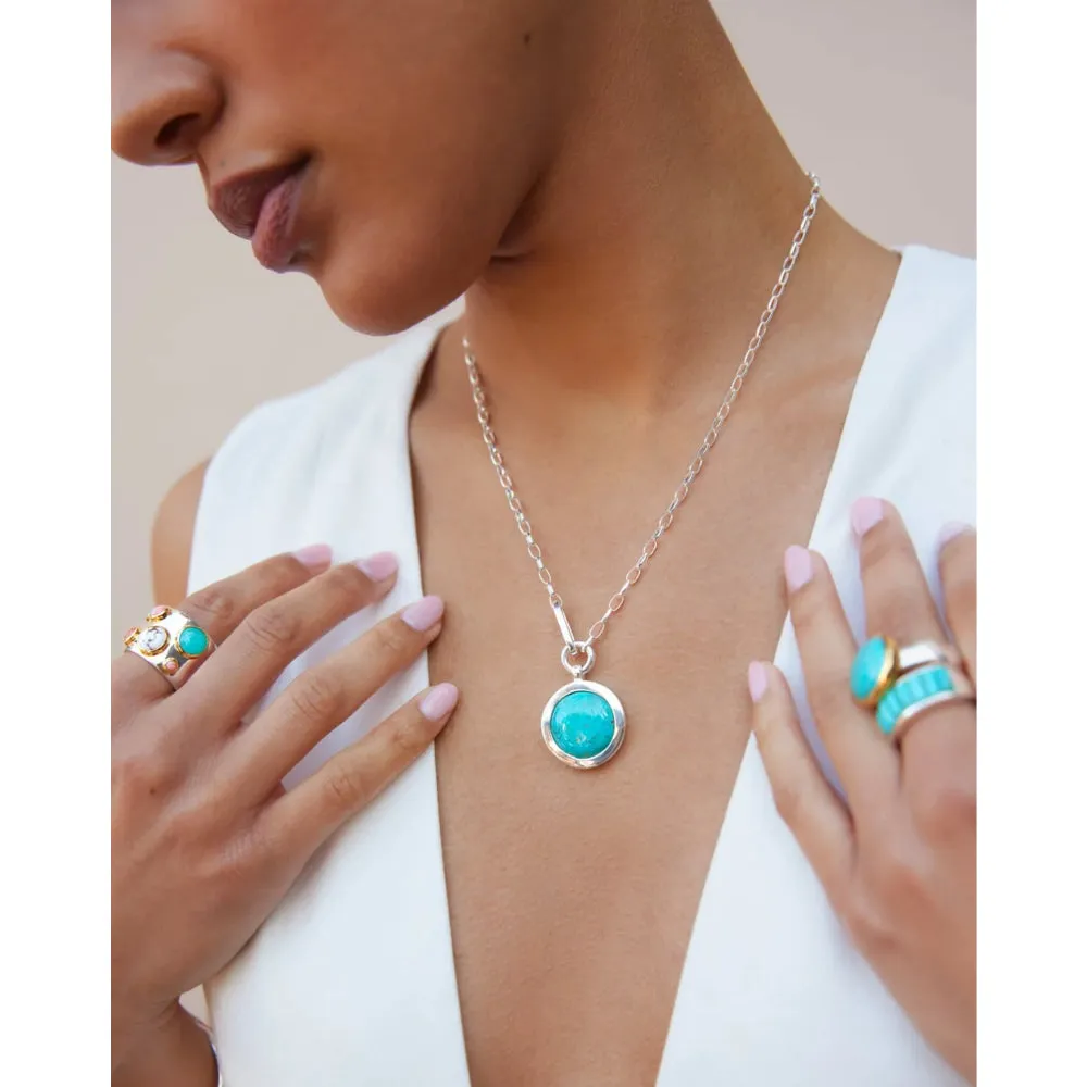 Anna Beck Large Way Turquoise Pendant Necklace