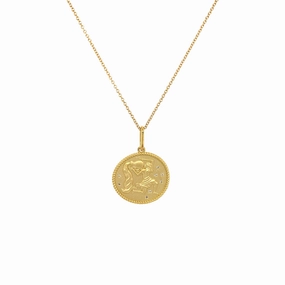 Aquarius Double Sided Zodiac Pendant January 21 - February 19