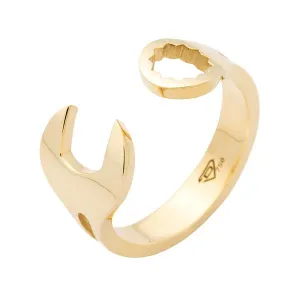 Bague cl en or jaune 18 cts.
