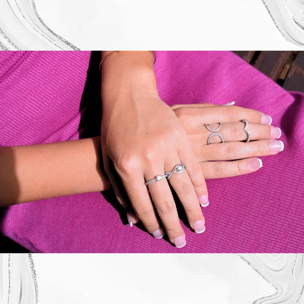 Bague Coeur en or blanc sertie de diamants