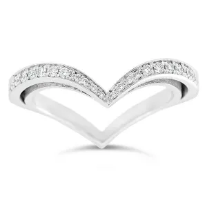 Bague Coeur en or blanc sertie de diamants