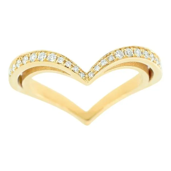 Bague Coeur en or jaune sertie de diamants.