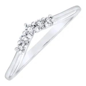 Bague en or blanc sertie de diamants