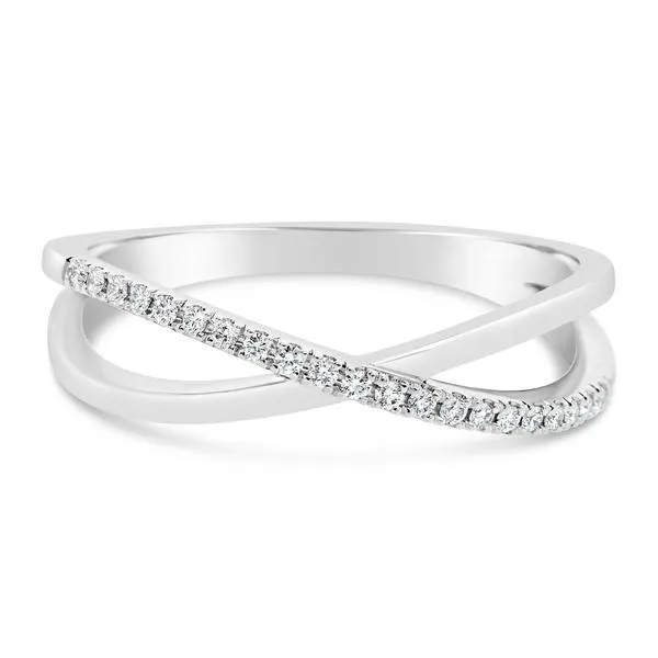 Bague en or blanc sertie de diamants