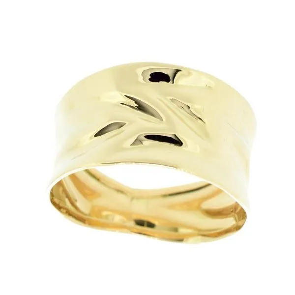 Bague en or jaune froiss