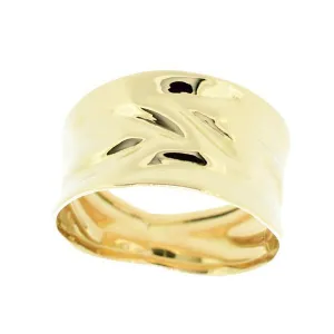 Bague en or jaune froiss