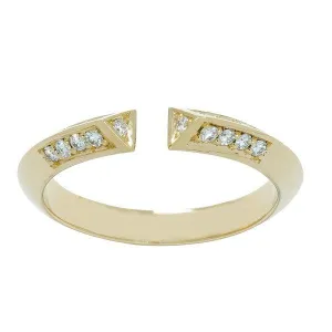 Bague or jaune sertie de diamants.