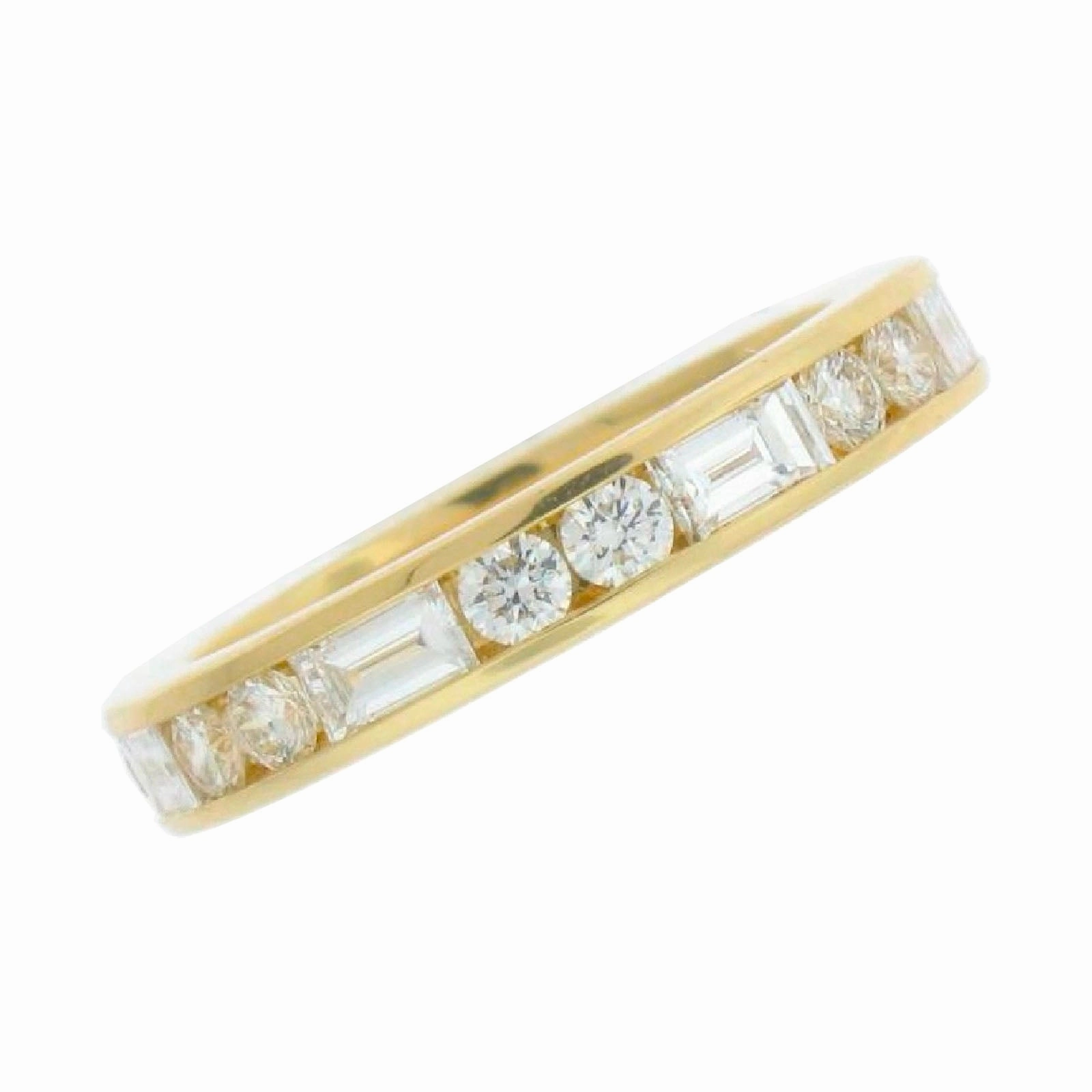 Baguette and Round Diamond Band