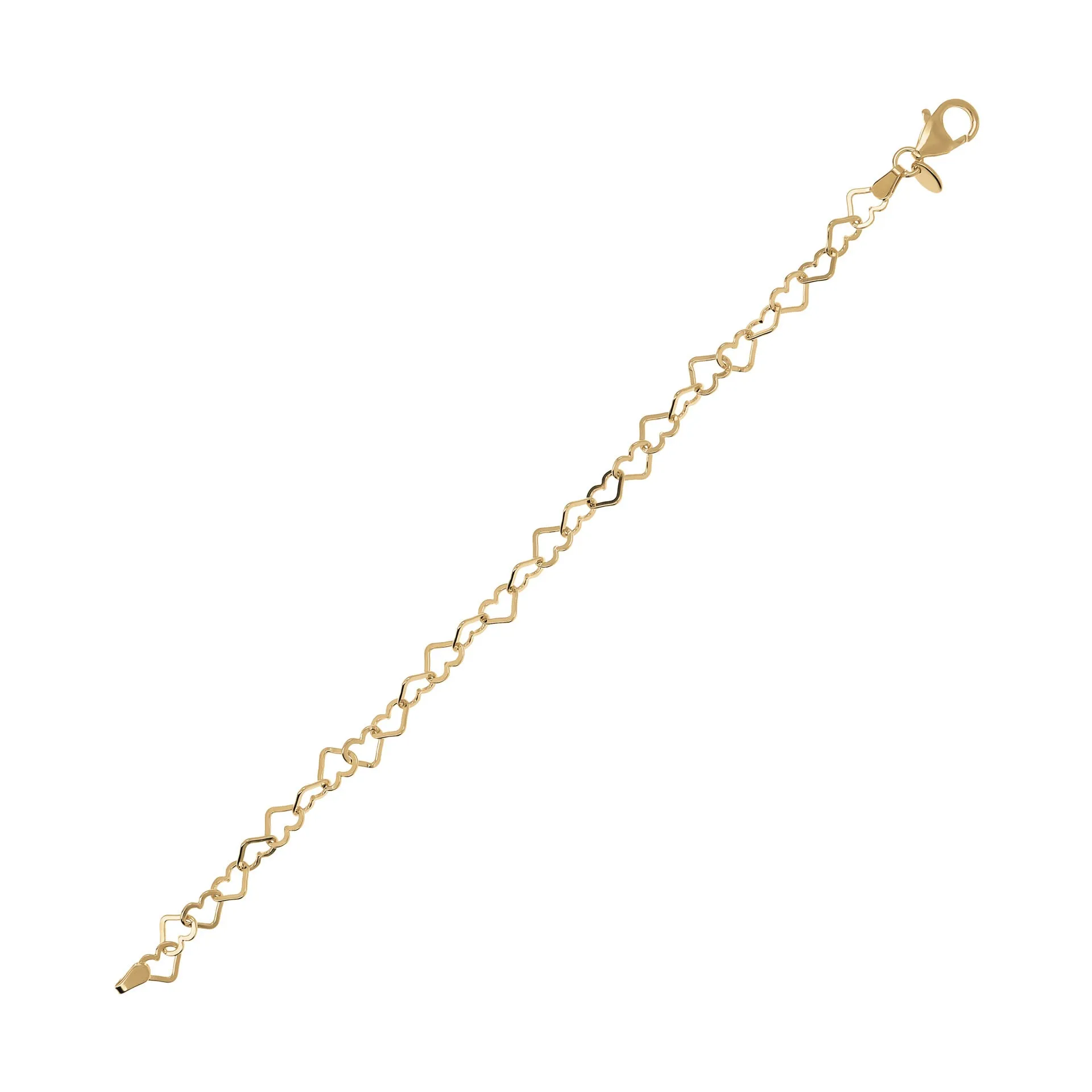 Bellissimo Bronzo Italian Petite Open-Heart Link Bracelet