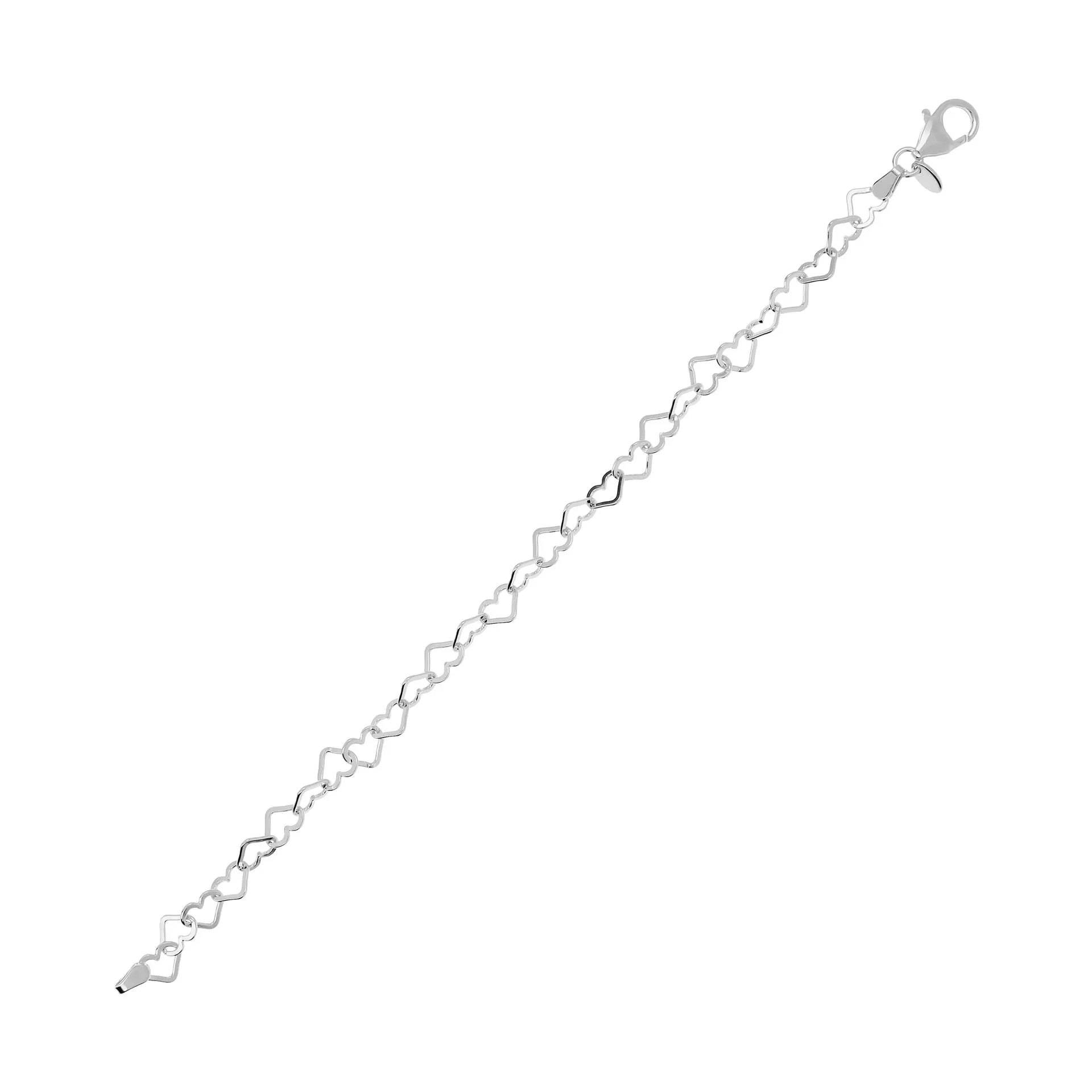 Bellissimo Bronzo Italian Petite Open-Heart Link Bracelet
