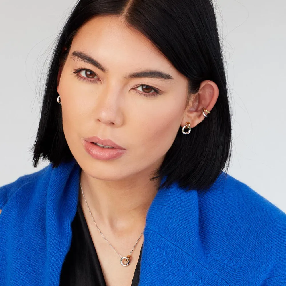 Bevel Cirque Link Golden Solo Ear Cuff