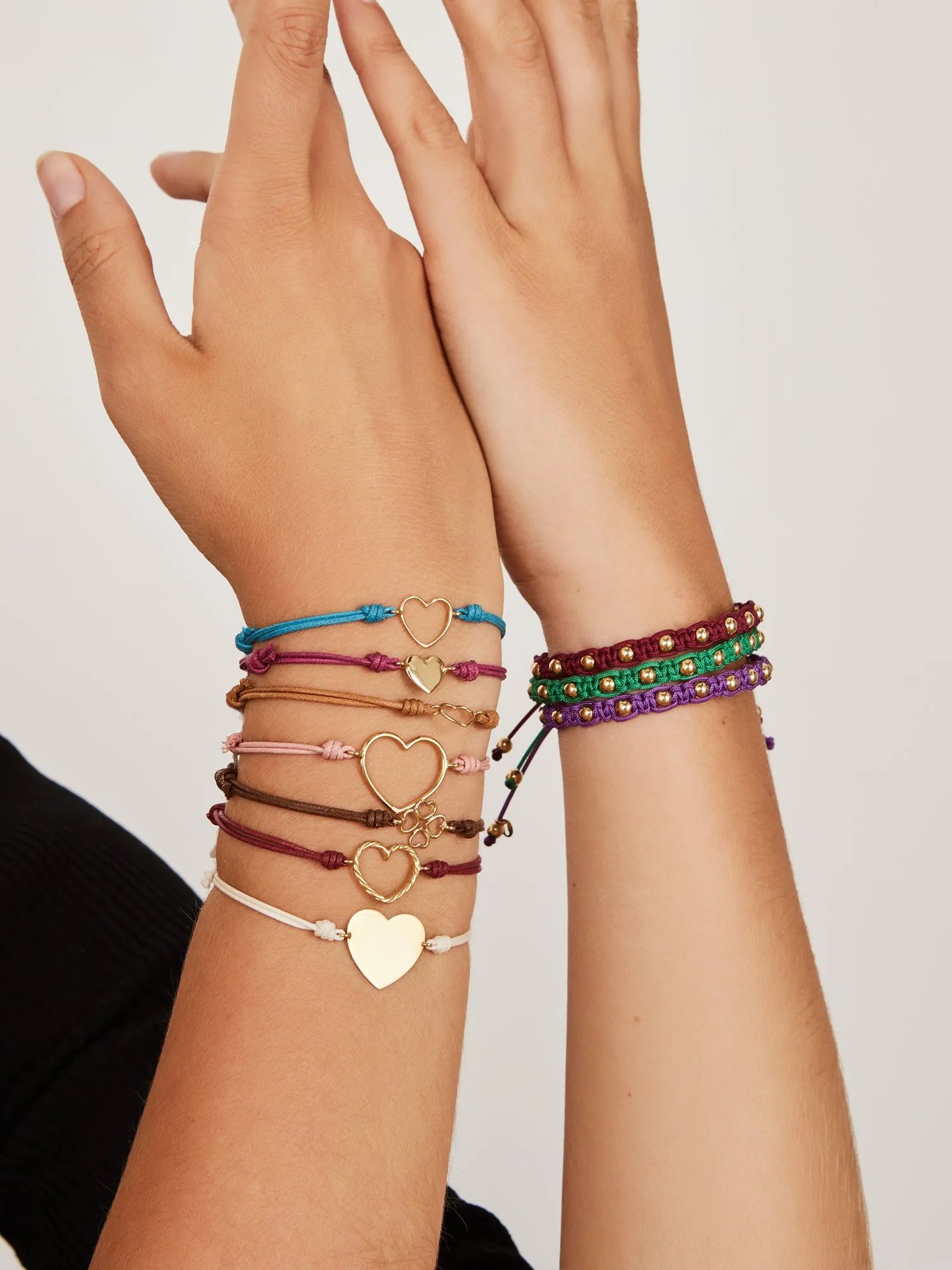 Big yellow gold heart bracelet