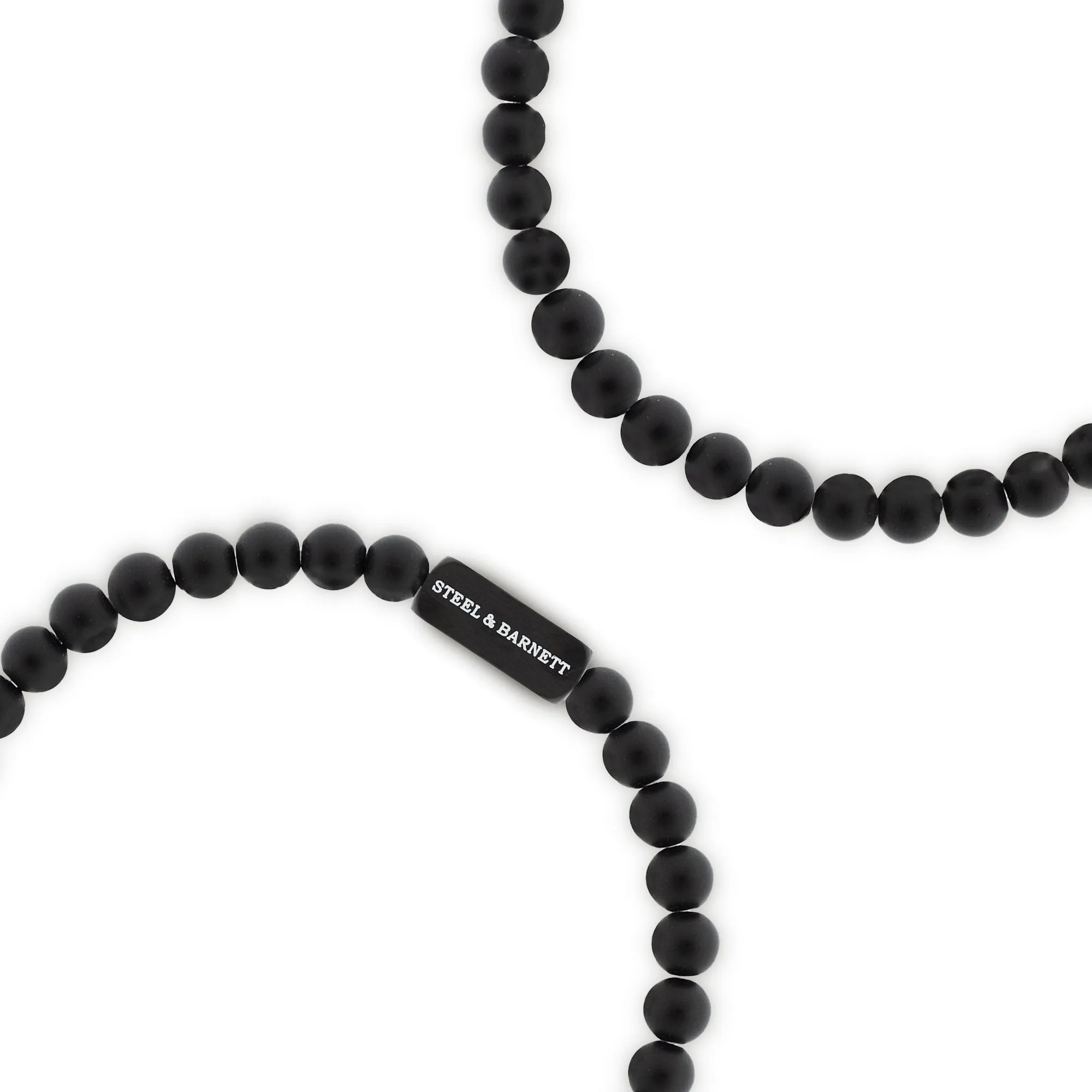 Black Edition 6mm Round Gemstone Bracelet Natural Ned BEB/002S