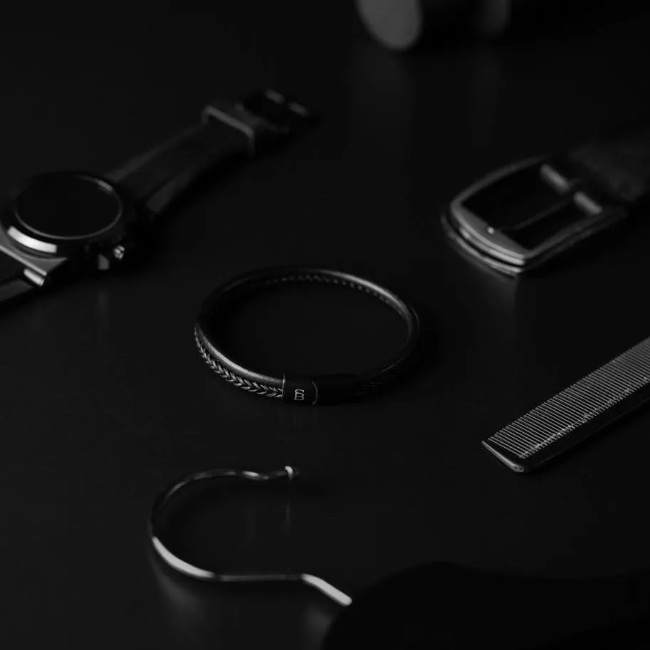 Black Edition Leather Bracelet Denby BEB/004S