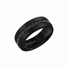 Black Sapphire Tungsten Band