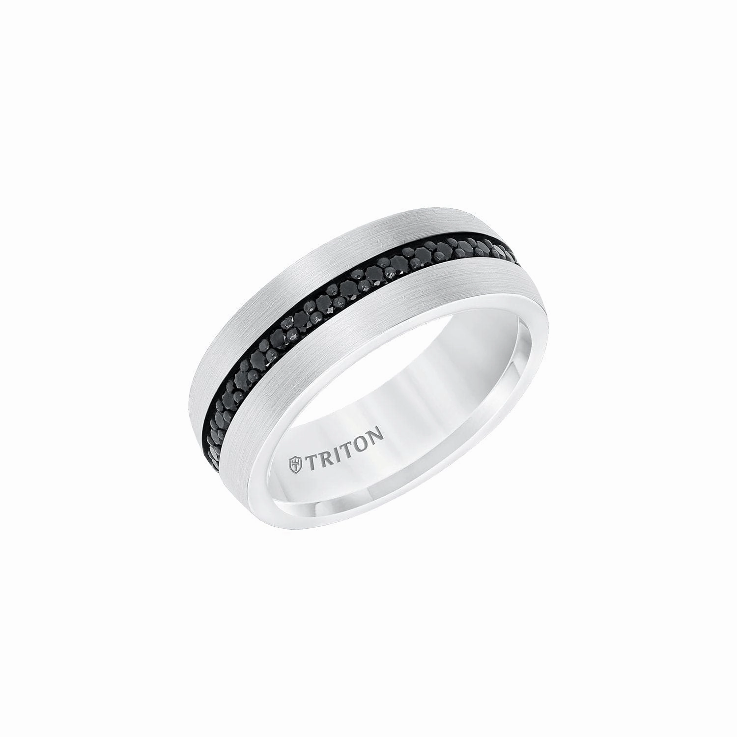 Black Sapphire White Tungsten Band
