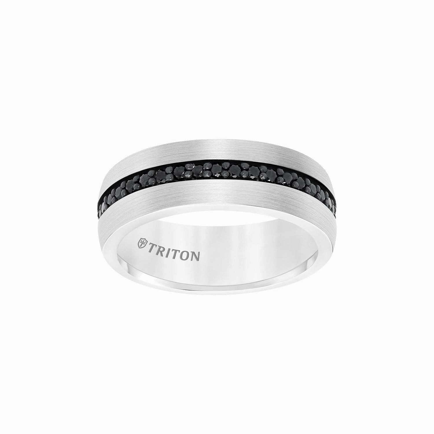 Black Sapphire White Tungsten Band