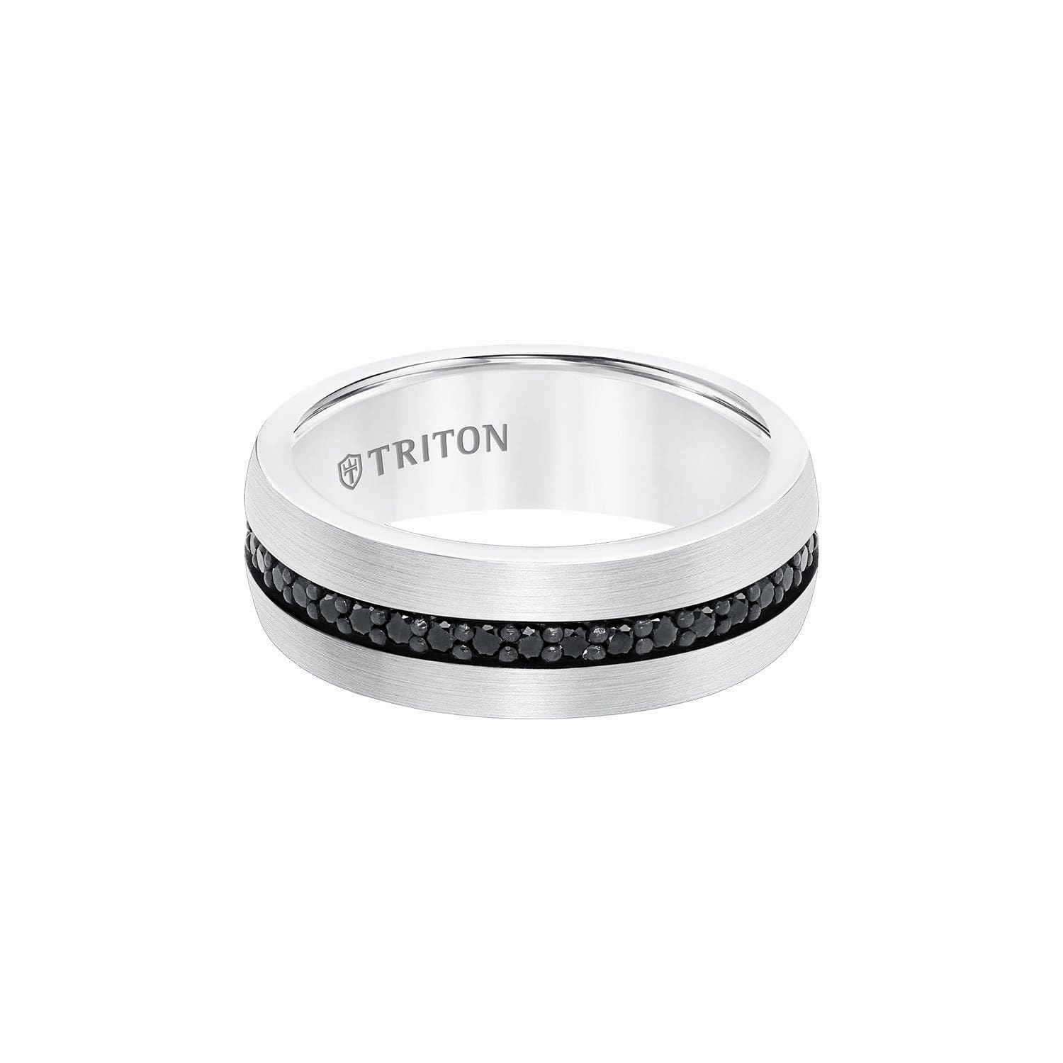 Black Sapphire White Tungsten Band