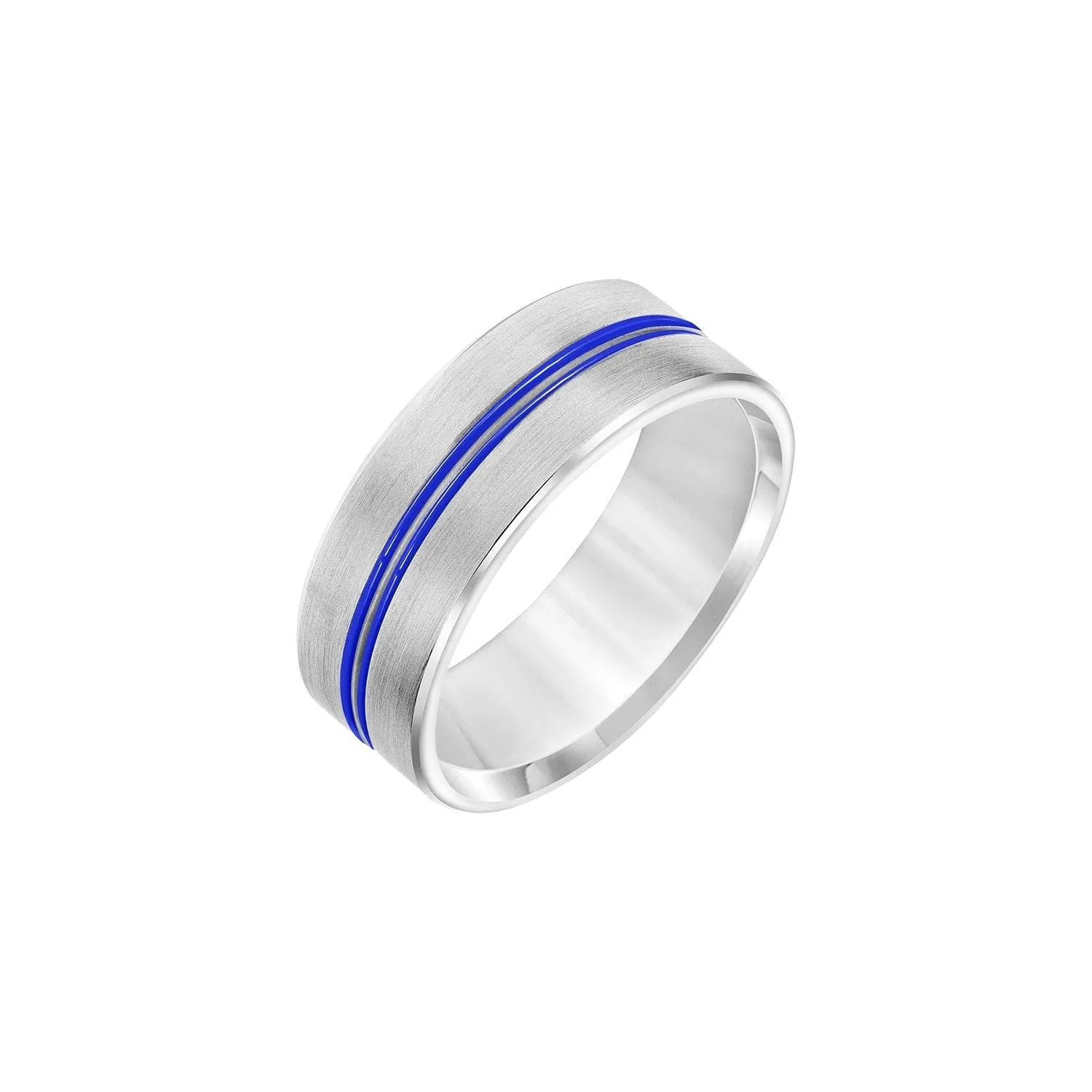 Blue Stripe 8mm Band