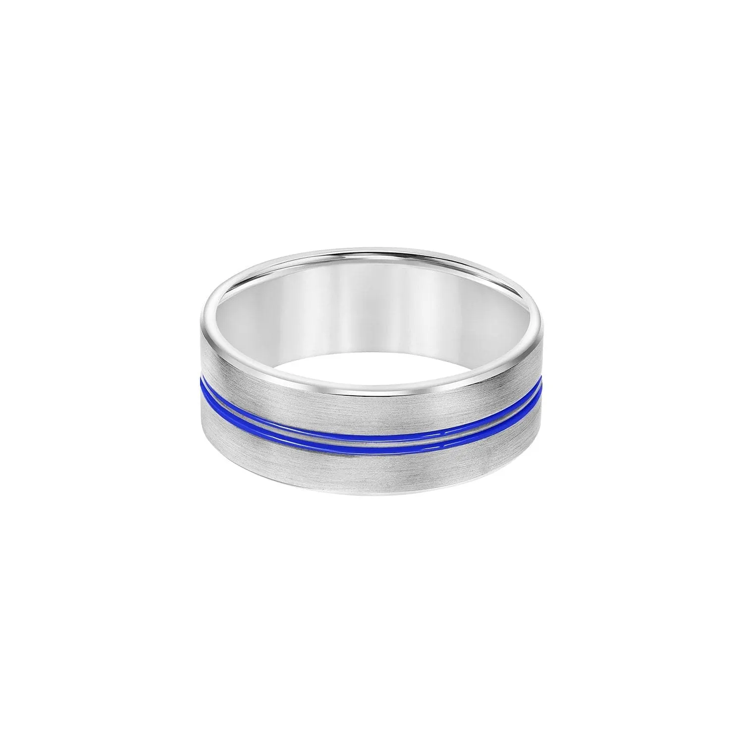 Blue Stripe 8mm Band