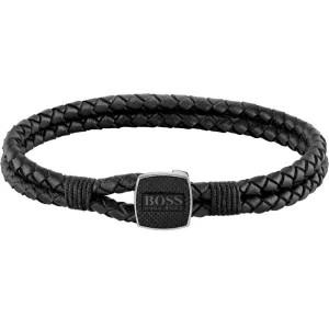 Boss Jewellery Braided Mens Leather Bracelet 1580047M