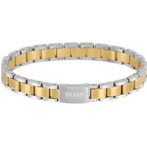 Boss Jewellery Gold Plated and Stainless Steel Mens Link Bracelet 1580195