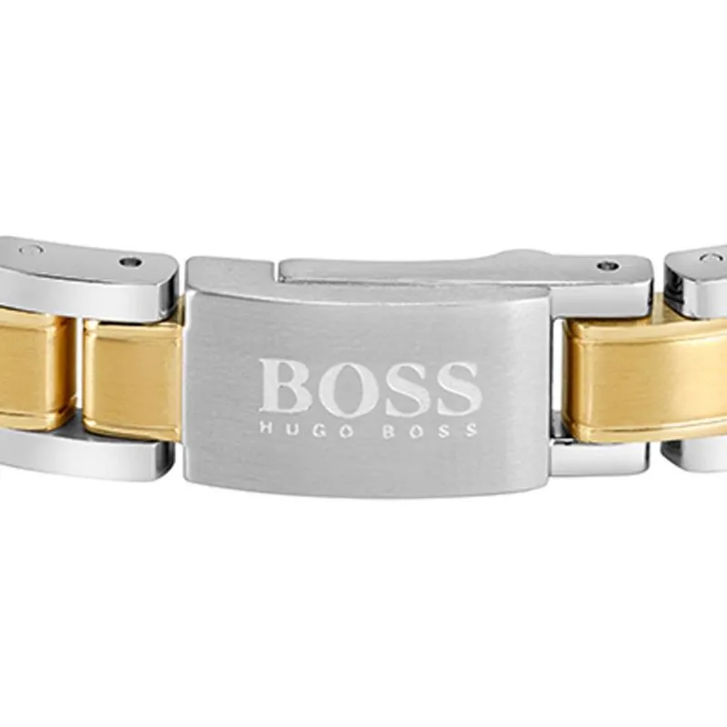 Boss Jewellery Gold Plated and Stainless Steel Mens Link Bracelet 1580195