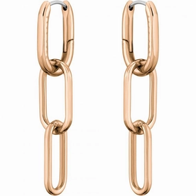 Boss Jewellery Ladies Rose Gold Plated Drop Earrings 1580202